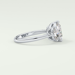 2.0 CT  Oval Cut Three Stone Moissanite Engagement Ring 15