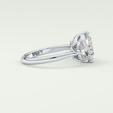 2.0 CT  Oval Cut Three Stone Moissanite Engagement Ring 15