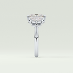2.0 CT  Oval Cut Three Stone Moissanite Engagement Ring 16