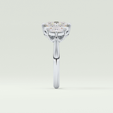 2.0 CT  Oval Cut Three Stone Moissanite Engagement Ring 16