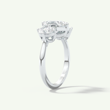 2.0 CT Oval Cut Three Stone Lab-Grown Diamond Engagement Ring