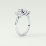 2.0 CT  Oval Cut Three Stone Moissanite Engagement Ring 17