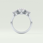 2.0 CT  Oval Cut Three Stone Moissanite Engagement Ring 18