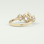 2.0 CT Round Cut Three Stone Lab Grown Diamond Engagement Ring