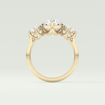2.0 CT Round Cut Three Stone Lab Grown Diamond Engagement Ring