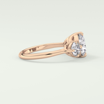 2.0 CT Round Cut Three Stone Lab Grown Diamond Engagement Ring