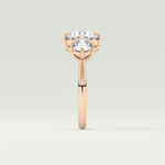 2.0 CT Round Cut Three Stone Lab Grown Diamond Engagement Ring