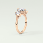 2.0 CT Round Cut Three Stone Lab Grown Diamond Engagement Ring