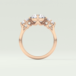 2.0 CT Round Cut Three Stone Lab Grown Diamond Engagement Ring