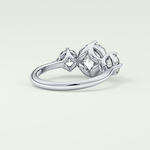 2.0 CT Round Cut Three Stone Moissanite Engagement Ring 14