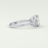 2.0 CT Round Cut Three Stone Lab Grown Diamond Engagement Ring