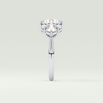2.0 CT Round Cut Three Stone Lab Grown Diamond Engagement Ring