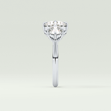 2.0 CT Round Cut Three Stone Lab Grown Diamond Engagement Ring