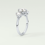 2.0 CT Round Cut Three Stone Lab Grown Diamond Engagement Ring