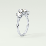 2.0 CT Round Cut Three Stone Lab Grown Diamond Engagement Ring