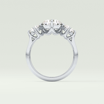2.0 CT Round Cut Three Stone Lab Grown Diamond Engagement Ring