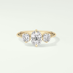 2.0 CT Cushion Cut Three Stone CVD Engagement Ring