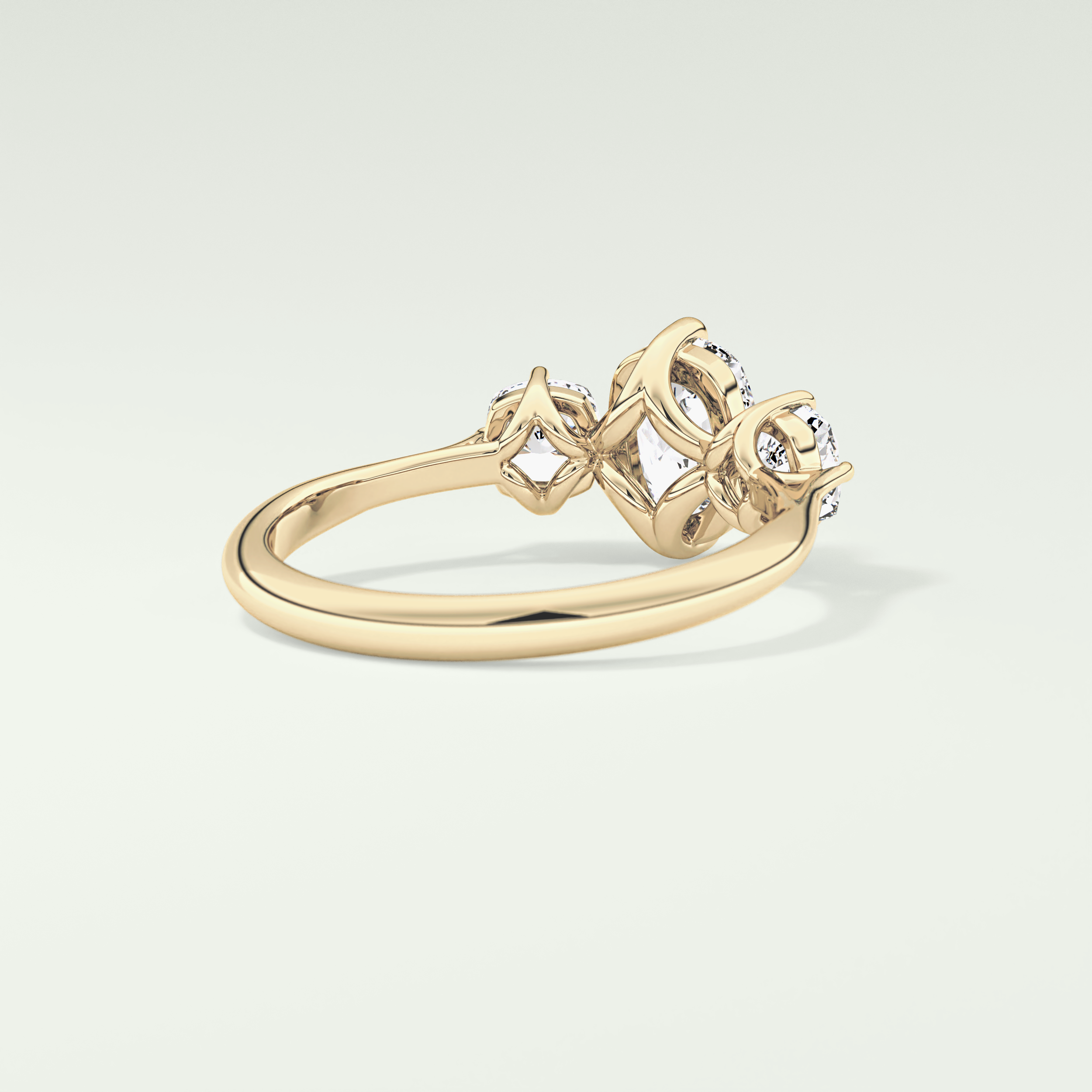 2.0 CT Cushion Cut Three Stone CVD Engagement Ring