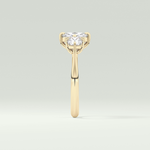 2.0 CT Cushion Cut Three Stone CVD Engagement Ring