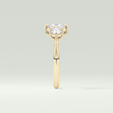 2.0 CT Cushion Cut Three Stone CVD Engagement Ring