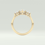 2.0 CT Cushion Cut Three Stone CVD Engagement Ring
