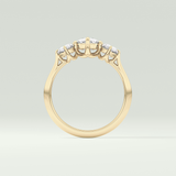 2.0 CT Cushion Cut Three Stone CVD Engagement Ring
