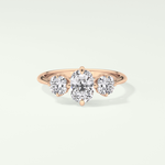 2.0 CT Cushion Cut Three Stone Moissanite Engagement Ring