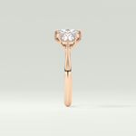 2.0 CT Cushion Cut Three Stone CVD Engagement Ring