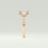 2.0 CT Cushion Cut Three Stone CVD Engagement Ring
