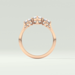 2.0 CT Cushion Cut Three Stone CVD Engagement Ring