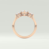 2.0 CT Cushion Cut Three Stone CVD Engagement Ring