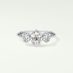 2.0 CT Cushion Cut Three Stone CVD Engagement Ring
