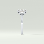 2.0 CT Cushion Cut Three Stone CVD Engagement Ring