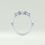 2.0 CT Cushion Cut Three Stone CVD Engagement Ring