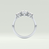 2.0 CT Cushion Cut Three Stone CVD Engagement Ring