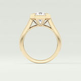2.0 CT Round Cut Cathedral Pave Lab Grown Diamond Engagement Ring