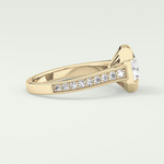 2.0 CT Round Cut Cathedral Pave Lab Grown Diamond Engagement Ring