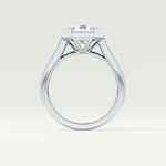 2.0 CT Round Cut Pave Cathedral Moissanite Engagement Ring 14
