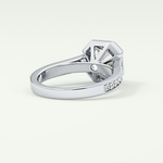 2.0 CT Round Cut Cathedral Pave Lab Grown Diamond Engagement Ring