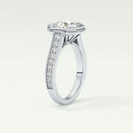 2.0 CT Round Cut Cathedral Pave Lab Grown Diamond Engagement Ring