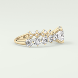 2.0 CT Round Cut Pave Lab Grown Diamond Engagement Ring