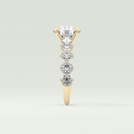 2.0 CT Round Cut Pave Lab Grown Diamond Engagement Ring