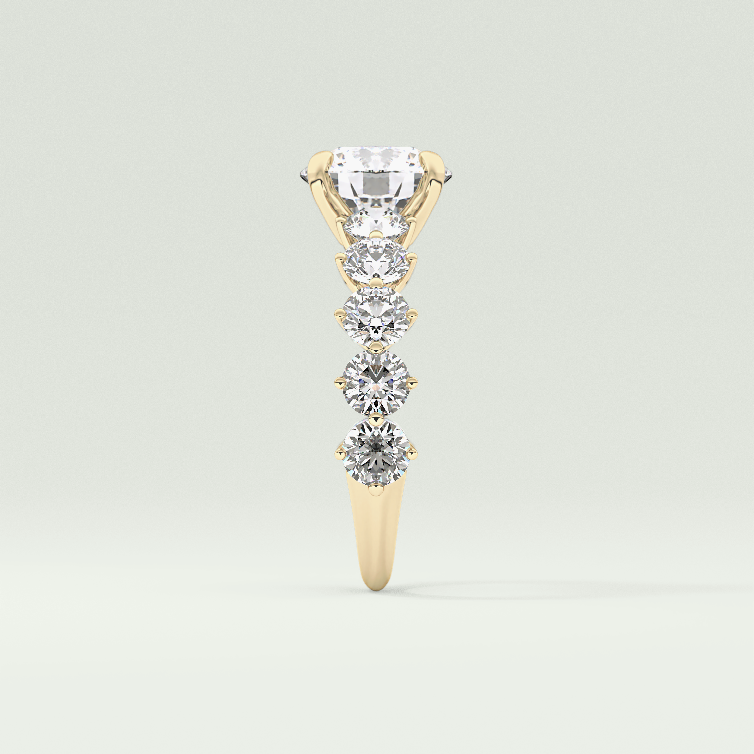 2.0 CT Round Cut Pave Lab Grown Diamond Engagement Ring