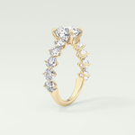 2.0 CT Round Cut Pave Lab Grown Diamond Engagement Ring