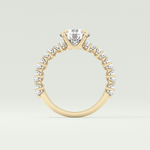 2.0 CT Round Cut Pave Lab Grown Diamond Engagement Ring