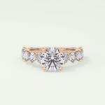 2.0 CT Round Cut Pave Lab Grown Diamond Engagement Ring