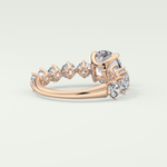 2.0 CT Round Cut Pave Lab Grown Diamond Engagement Ring
