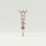2.0 CT Round Cut Pave Lab Grown Diamond Engagement Ring