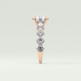2.0 CT Round Cut Pave Lab Grown Diamond Engagement Ring