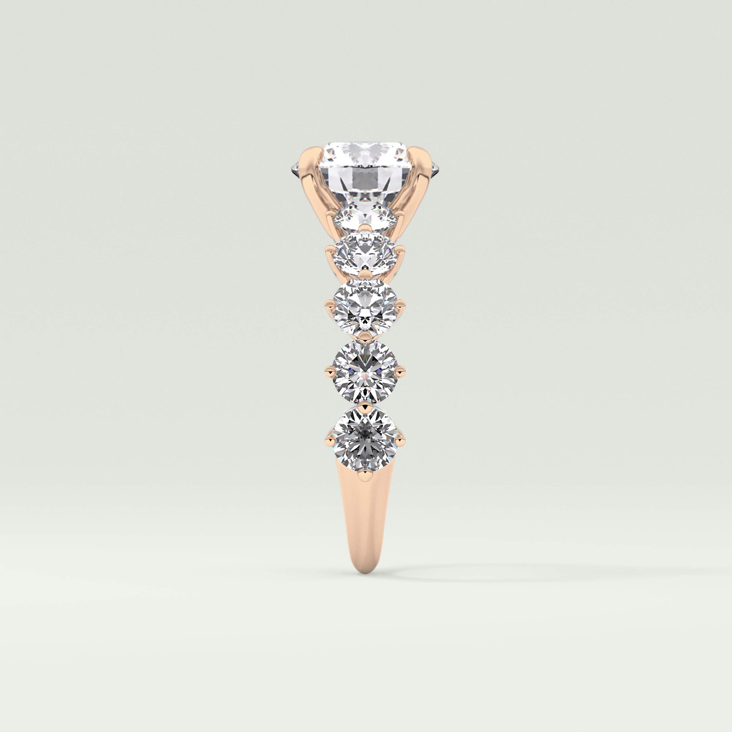 2.0 CT Round Cut Pave Lab Grown Diamond Engagement Ring